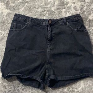 ASOS High wasted black boyfriend shorts